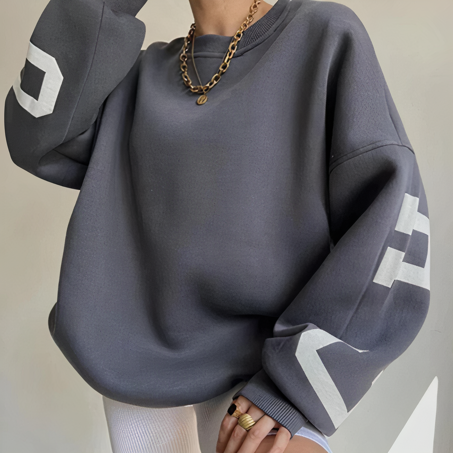 Dames oversized trui met moderne pasvorm en los silhouet