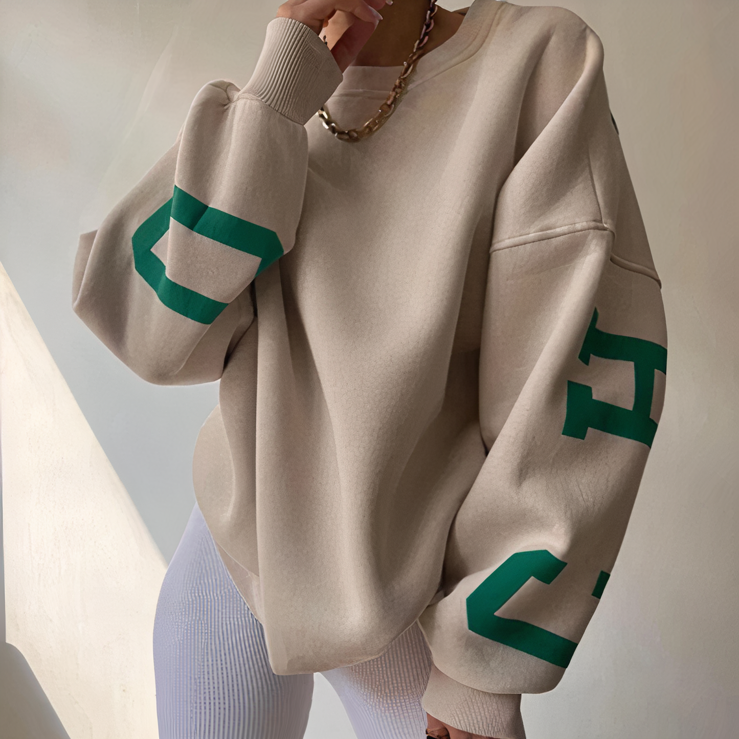 Dames oversized trui met moderne pasvorm en los silhouet
