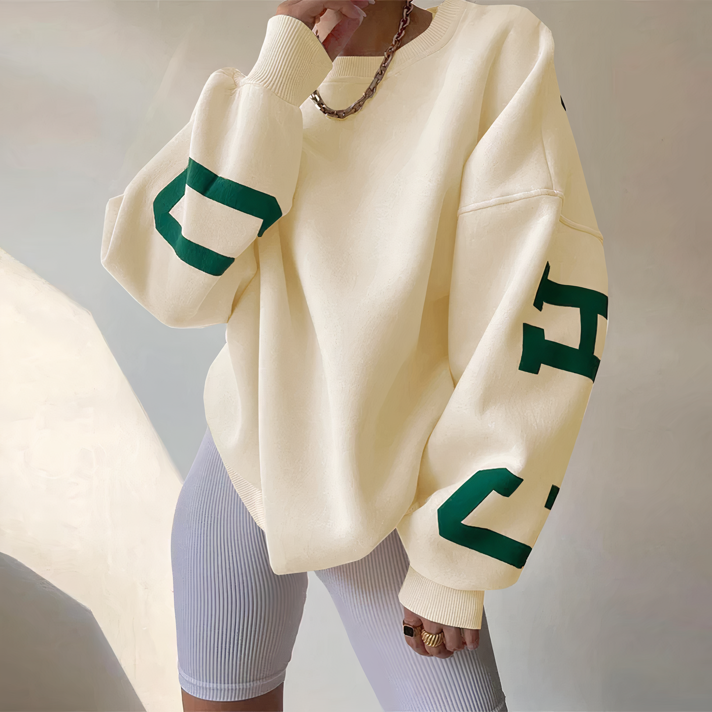 Dames oversized trui met moderne pasvorm en los silhouet