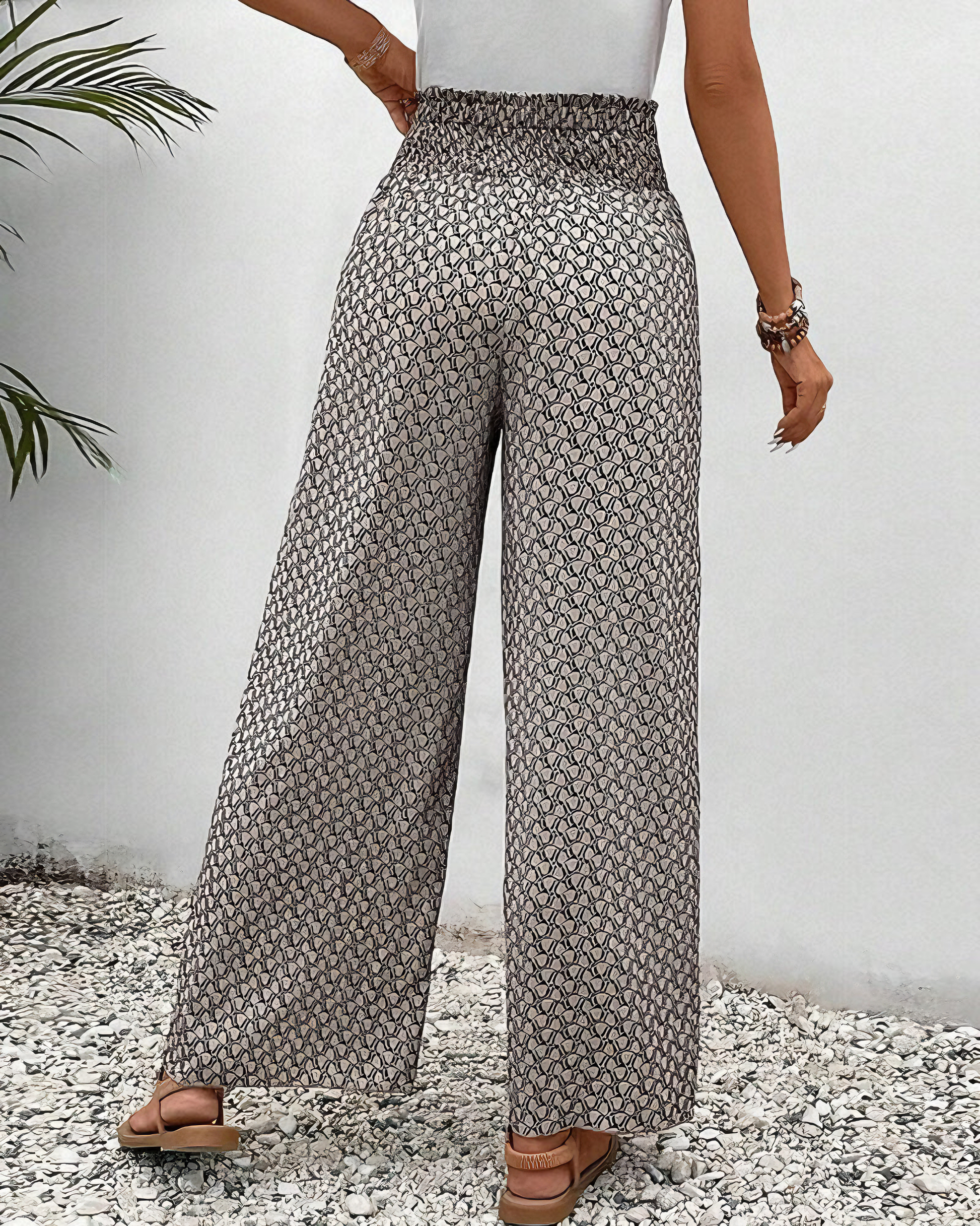 Zomerbroek dames luchtig wijde pijpen casual stijl – Zynora Modehuis-Nederland