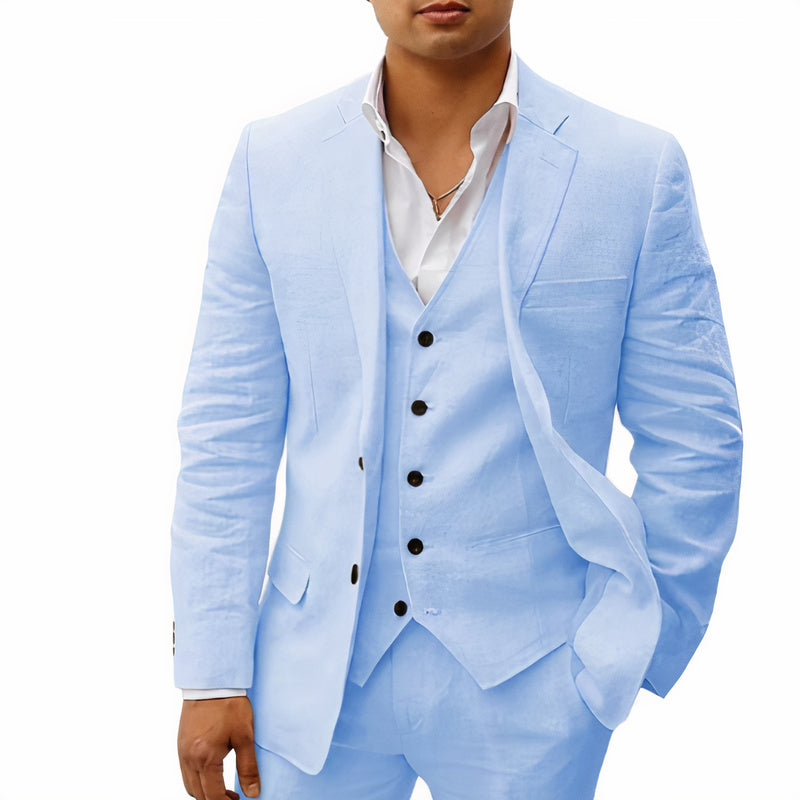 Heren driedelig maatpak met gilet en klassiek colbert