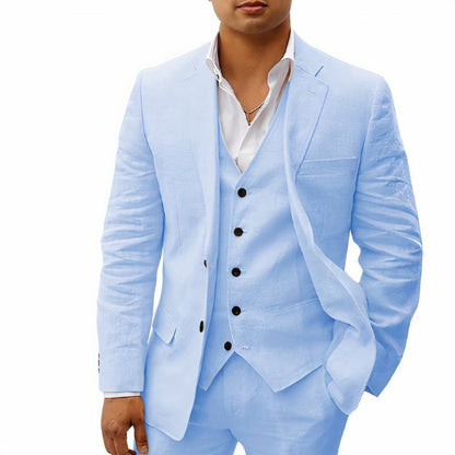Heren driedelig maatpak met gilet en klassiek colbert