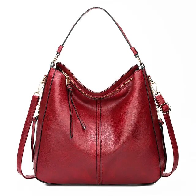 Ersilia™ - Elegante leren tas met grote inhoud en zijvakken Modehuis-Nederland