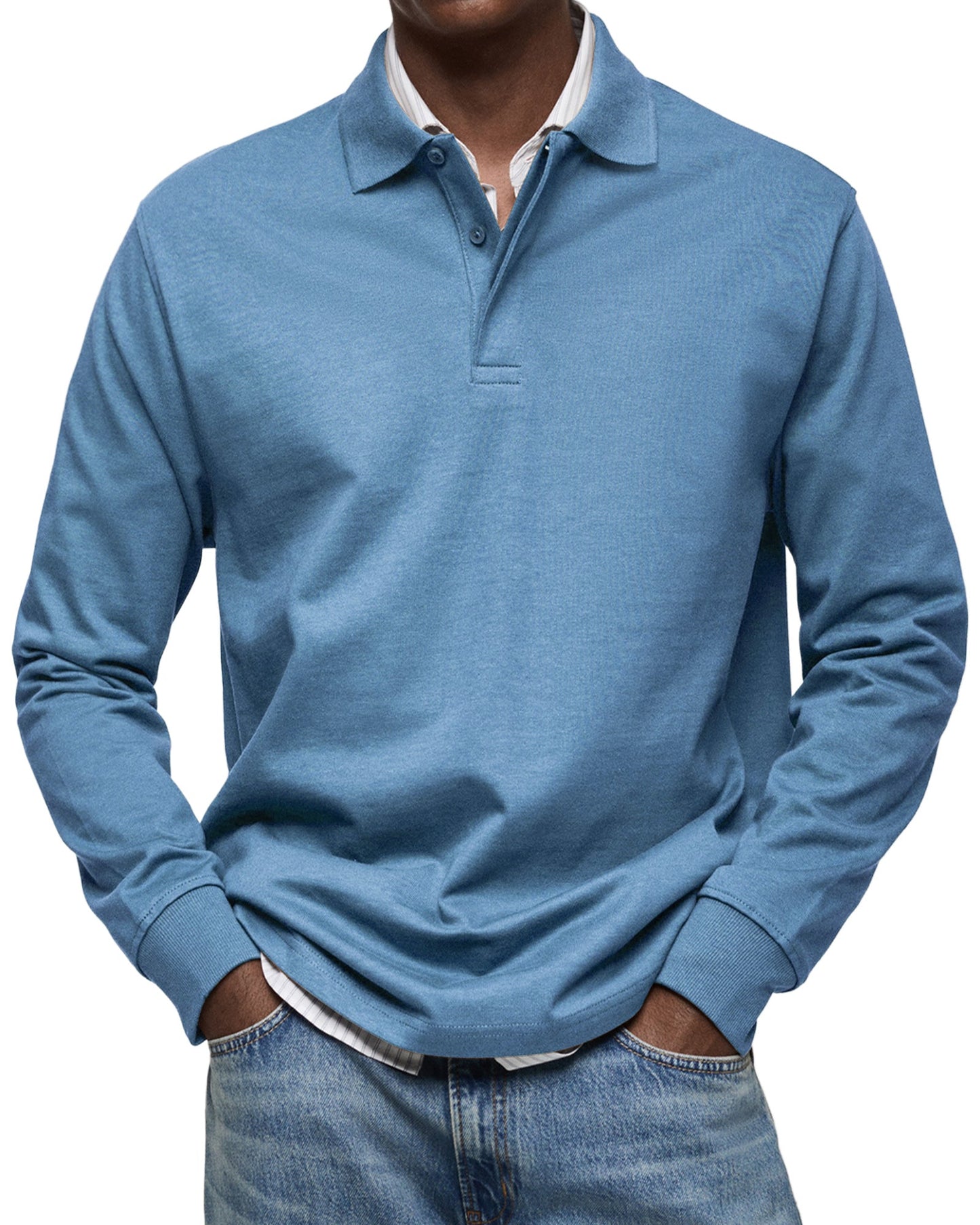 Hogo Long Sleeve Polo Heren