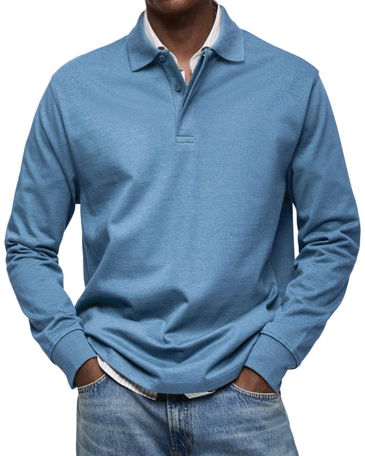 Hogo Long Sleeve Polo Heren