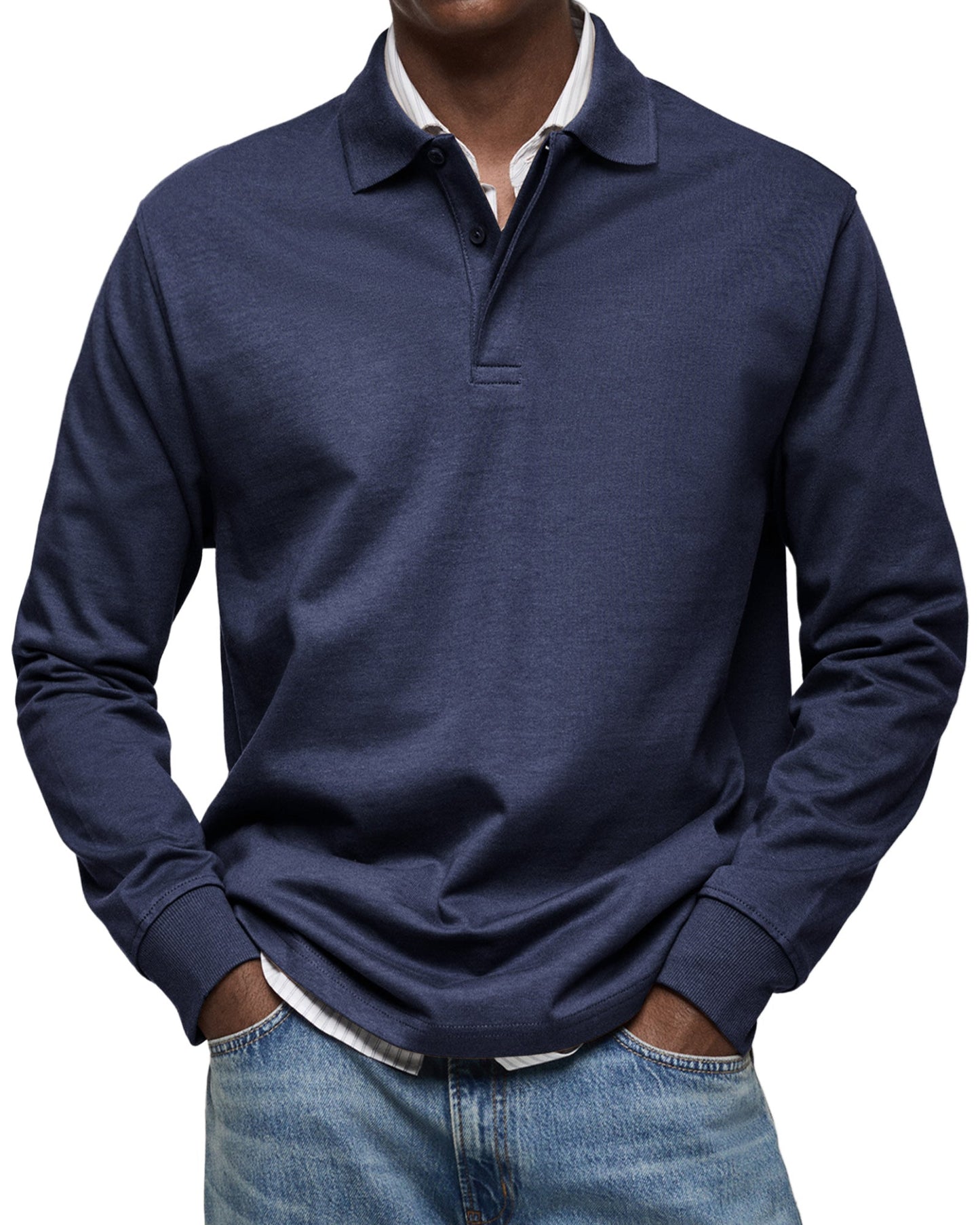 Hogo Long Sleeve Polo Heren