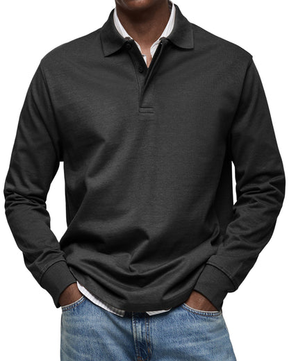 Hogo Long Sleeve Polo Heren