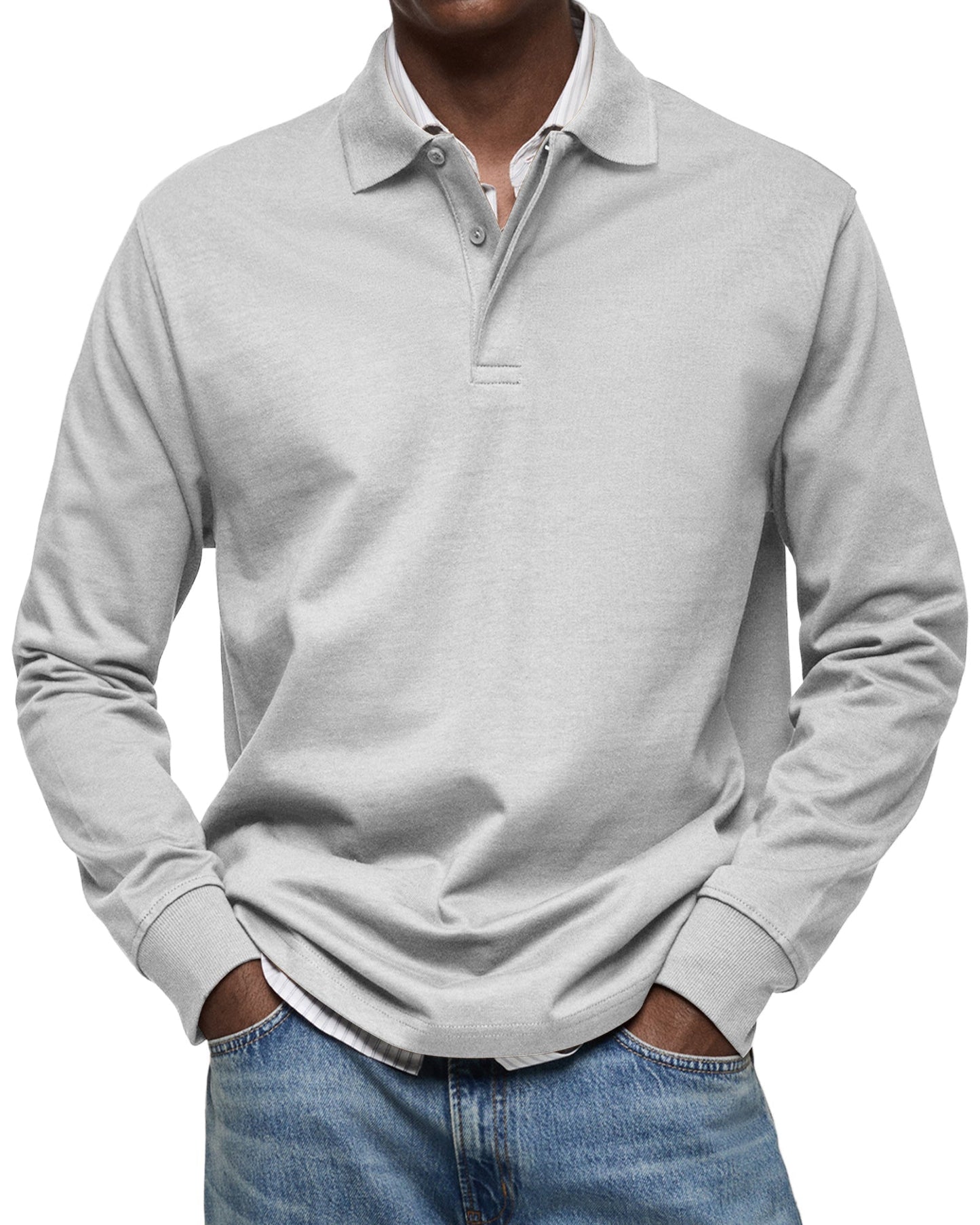 Hogo Long Sleeve Polo Heren
