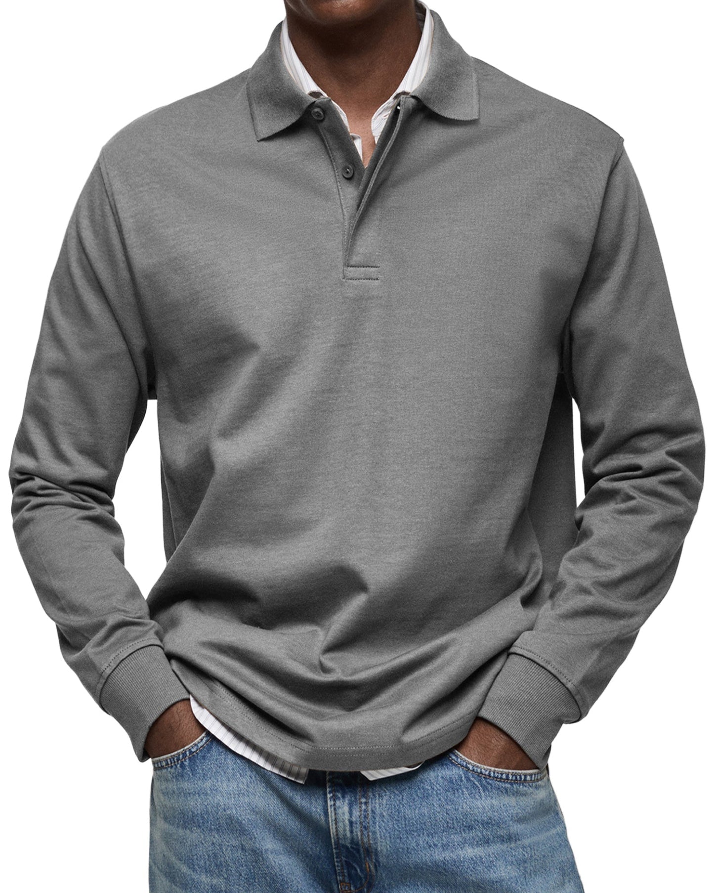Hogo Long Sleeve Polo Heren