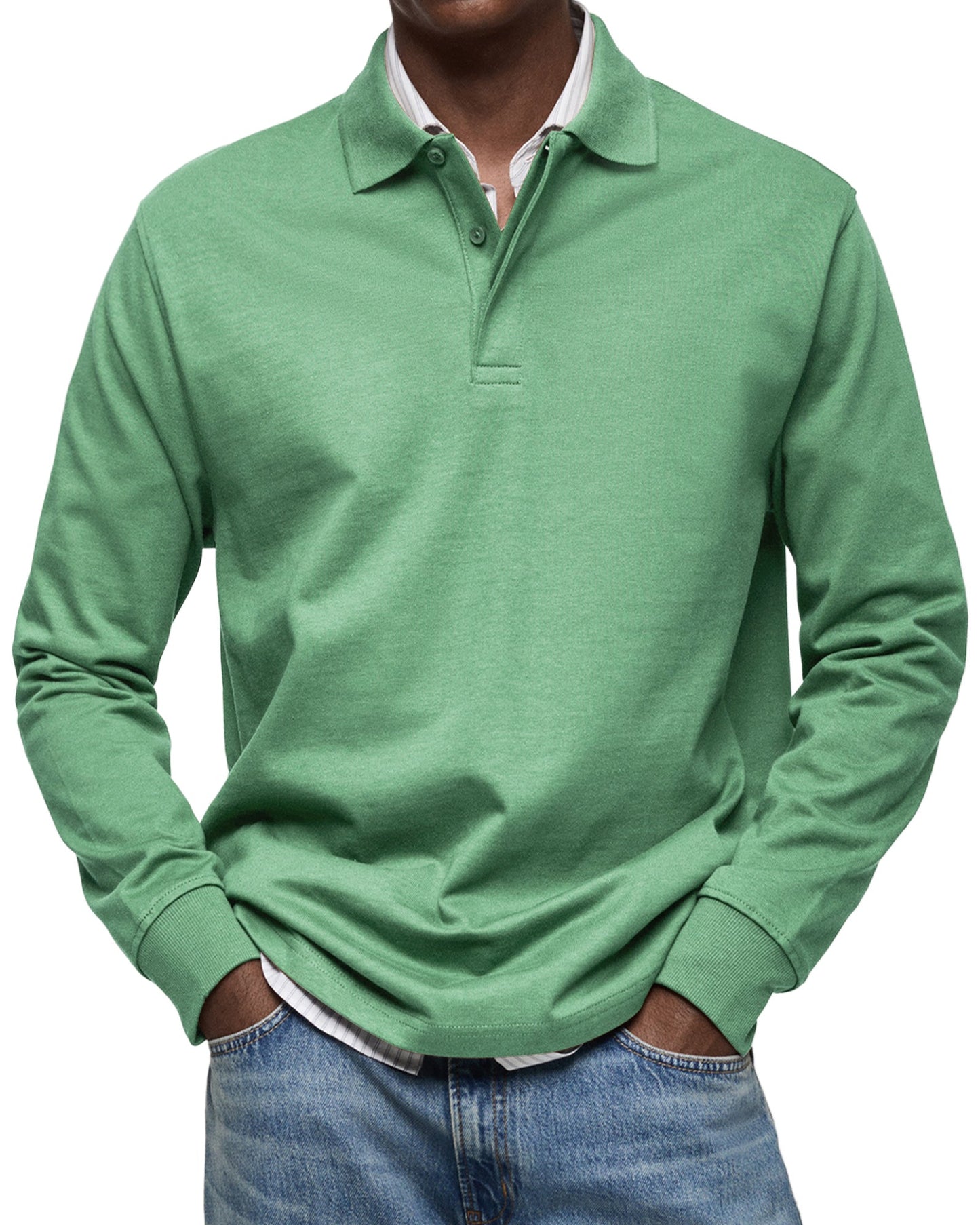 Hogo Long Sleeve Polo Heren