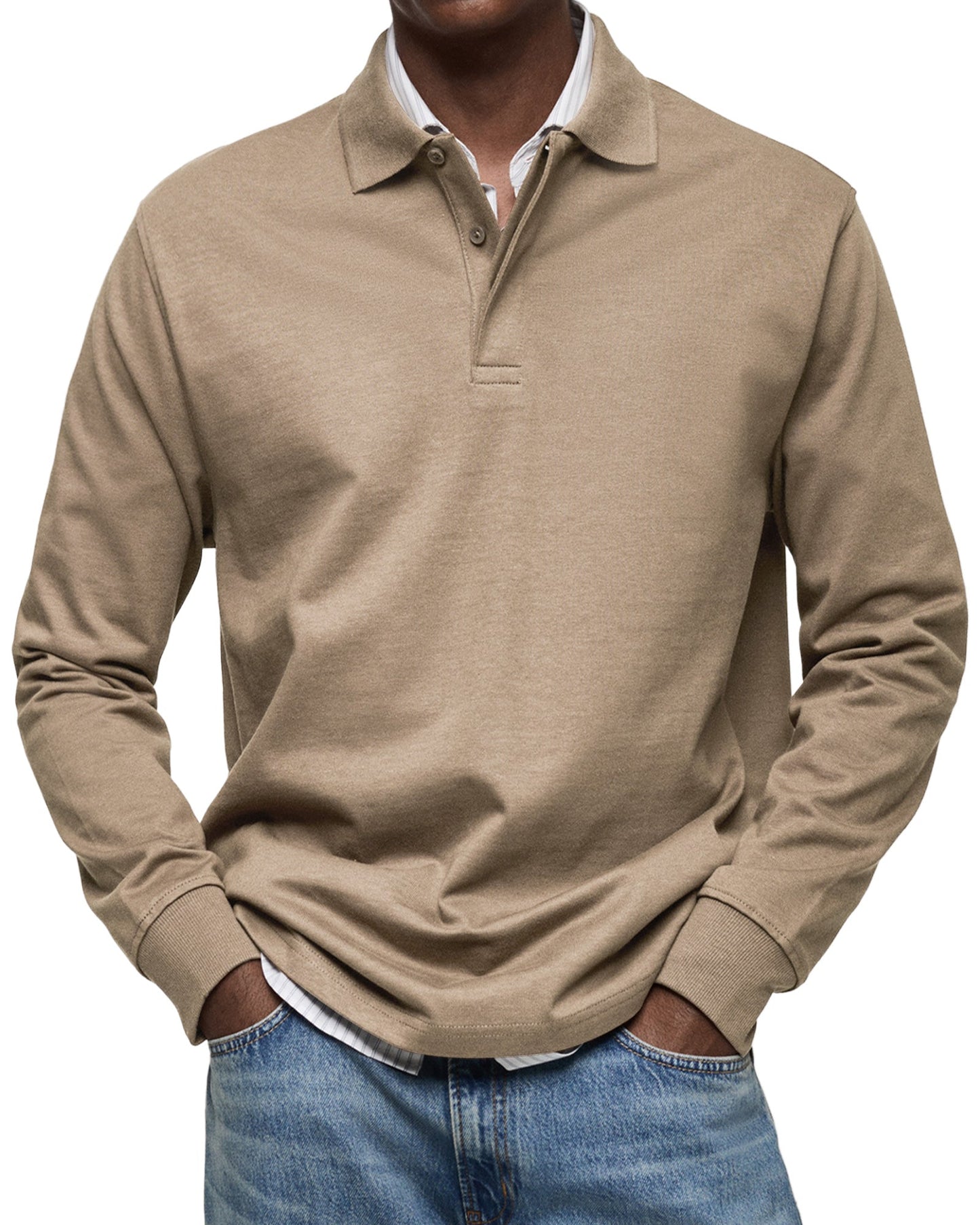Hogo Long Sleeve Polo Heren