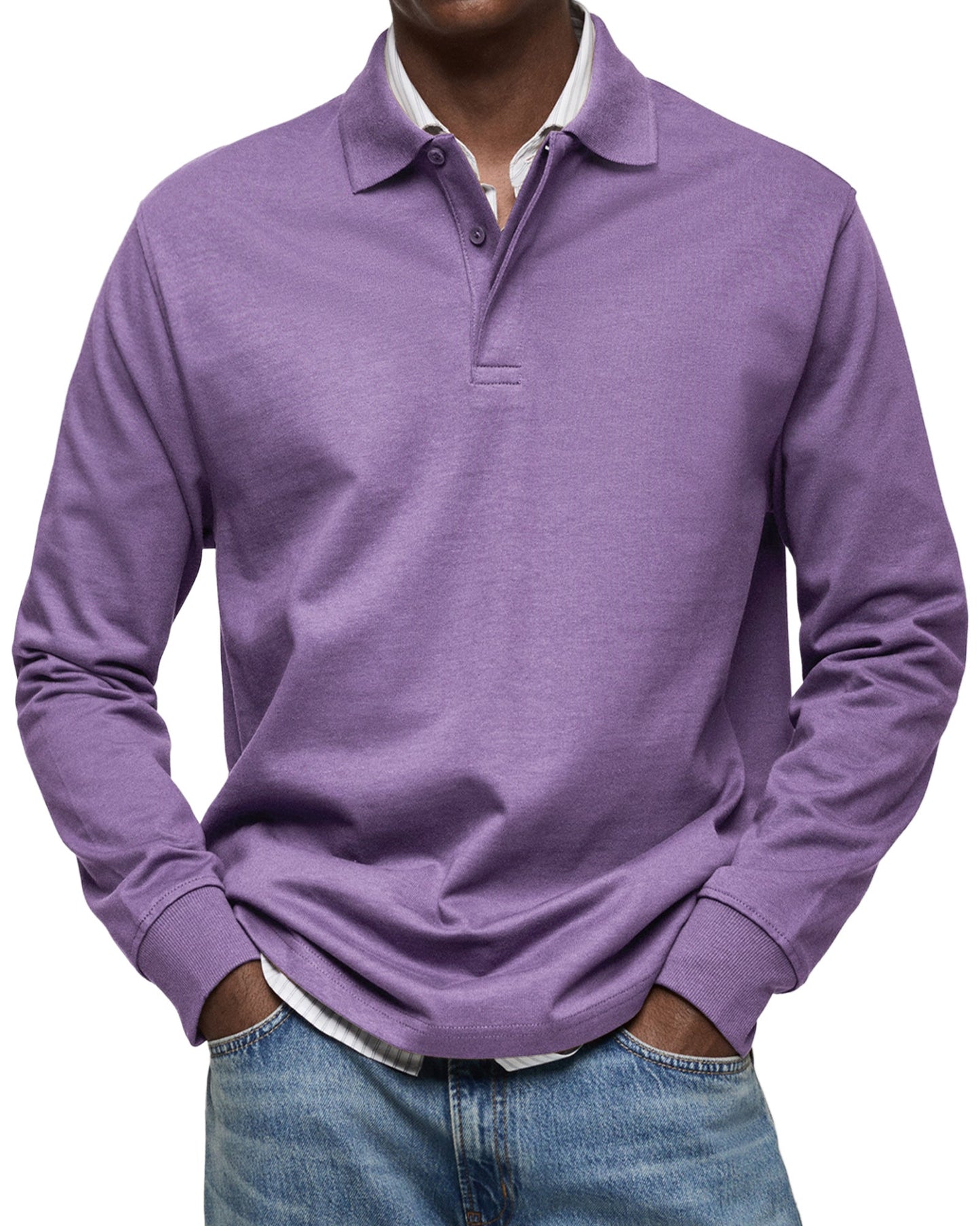 Hogo Long Sleeve Polo Heren