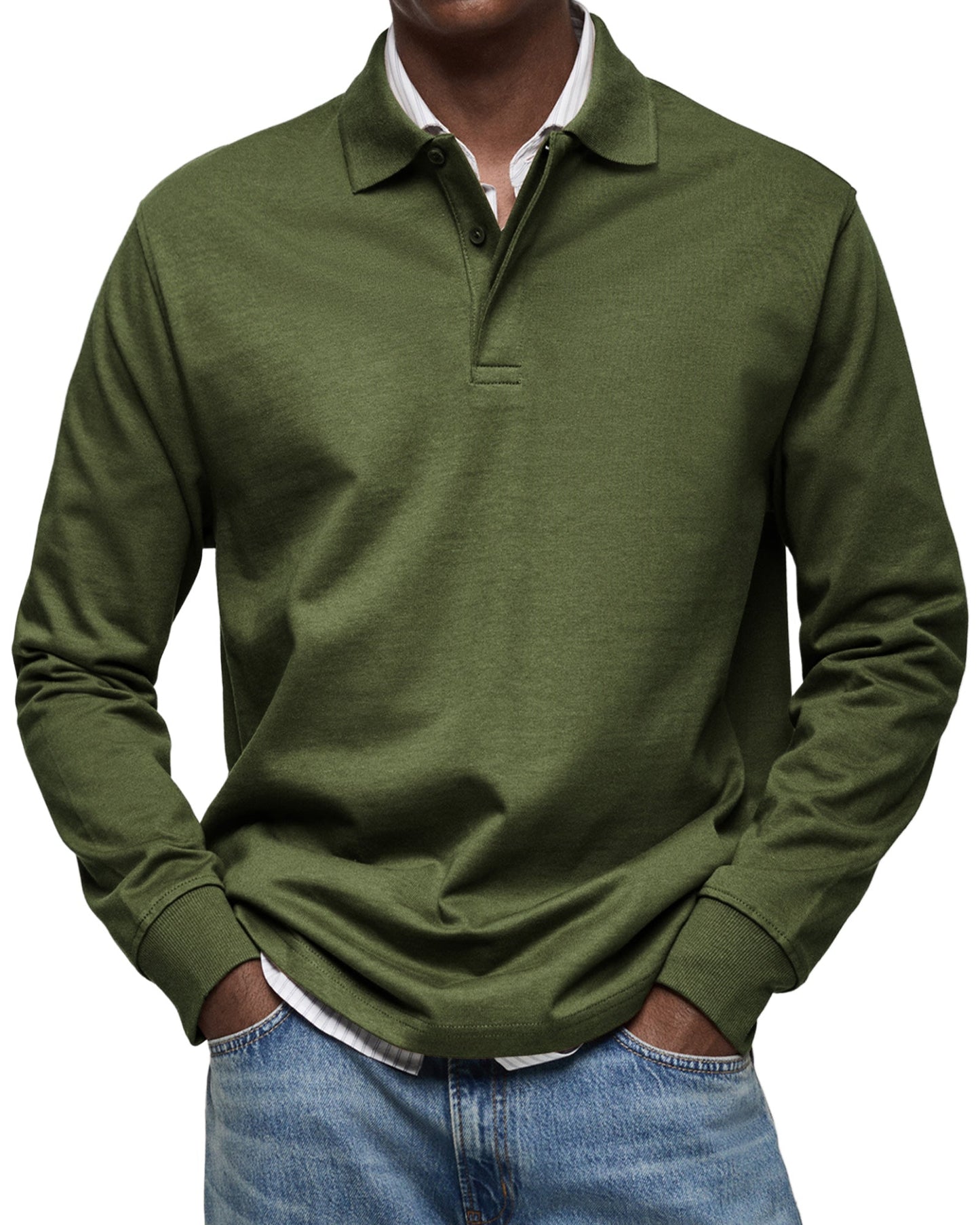 Hogo Long Sleeve Polo Heren