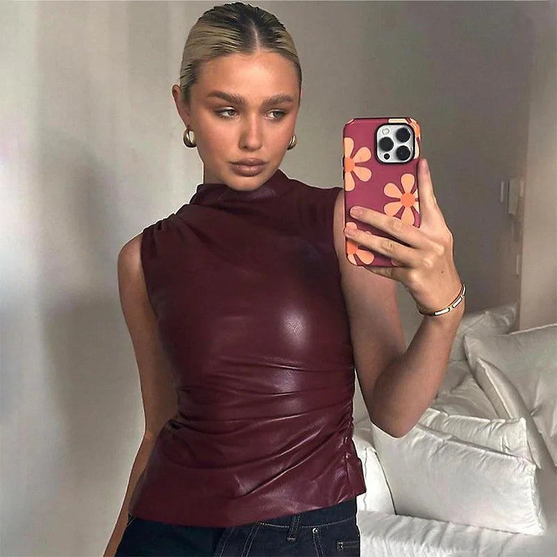 CARA | BURGUNDY TOP Modehuis-Nederland