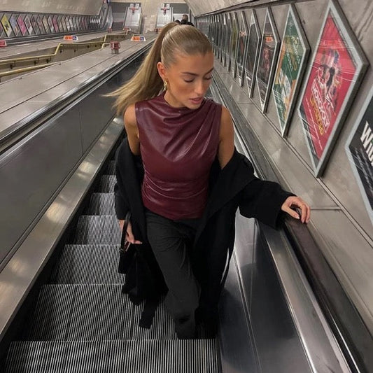 CARA | BURGUNDY TOP Modehuis-Nederland