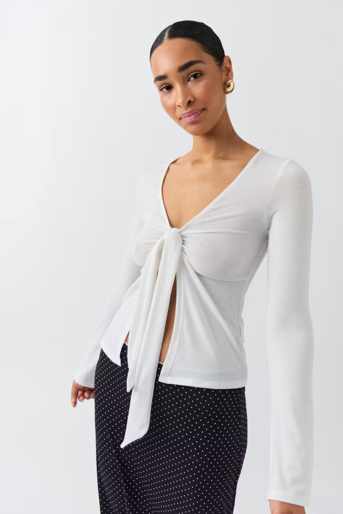 Idelien | Blouse met Knooptop voor Dames Modehuis-Nederland