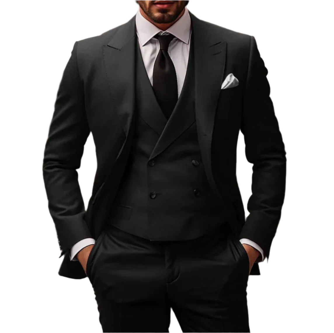 YOUTHUP Heren 3-delig pak slim fit bruiloft diner smoking met YOUTHUP Heren 3-delig pak slim fit bruiloft diner smoking met