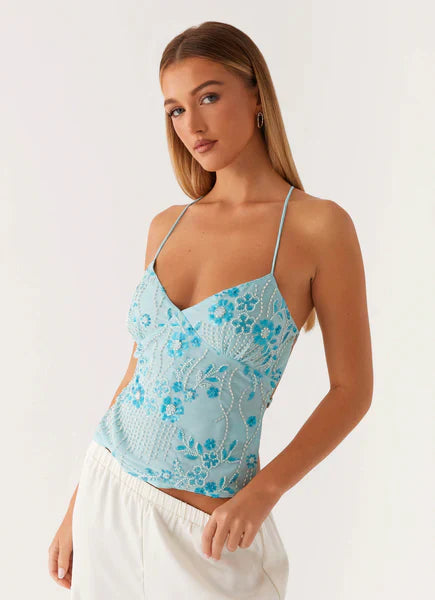 Jacqueline | Bloemen Cami-top voor Dames Modehuis-Nederland