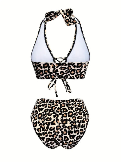 Bikini dames panterprint hoog uitgesneden sexy fit – Noa Modehuis-Nederland