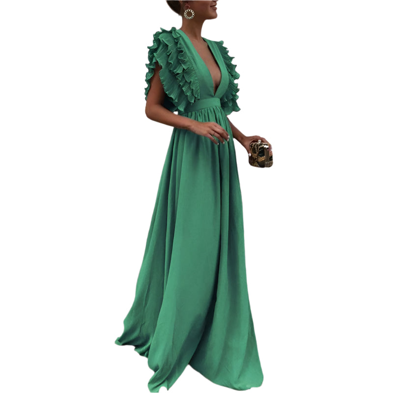 Kailey - Elegante jurk met gerimpelde mouwen Modehuis-Nederland