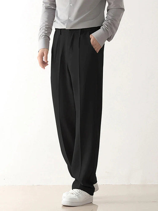Men's Draped Formal Pants - Relaxed Fit Tailored Trousers for Business and Casual Wear Modehuis-Nederland