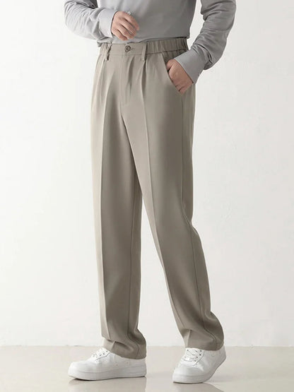 Men's Draped Formal Pants - Relaxed Fit Tailored Trousers for Business and Casual Wear Modehuis-Nederland