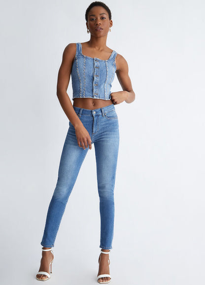 LIU JO - AUTHENTIC SKINNY JEANS H.W. - DEN BLUE MD. INNOVATI Modehuis-Nederland
