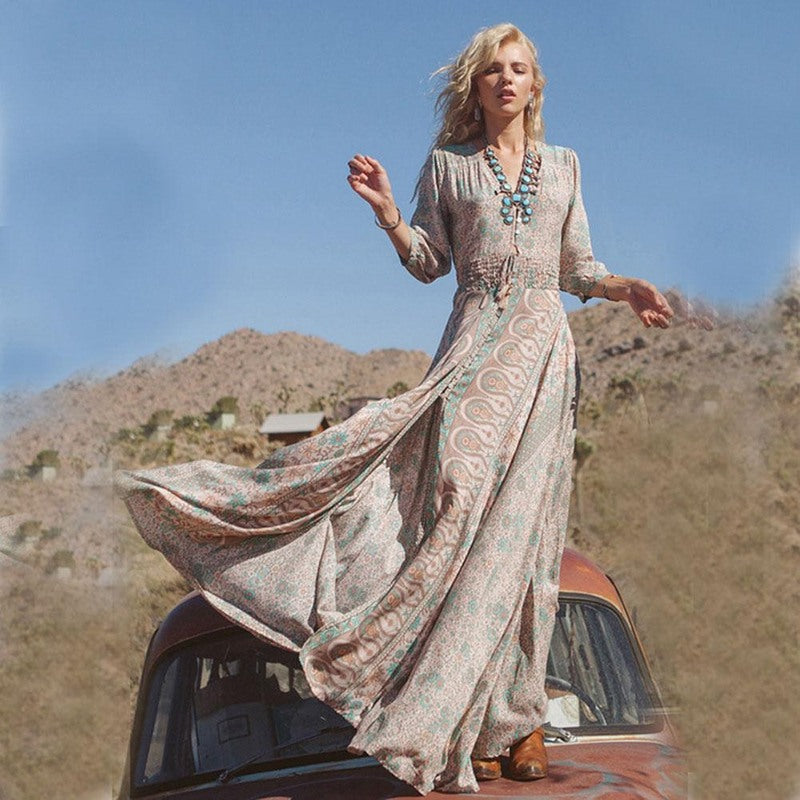 Erin | Boho Country Maxi Dress Modehuis-Nederland