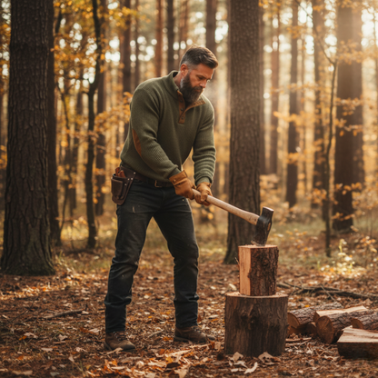 Julian Trui Button Neck Heren