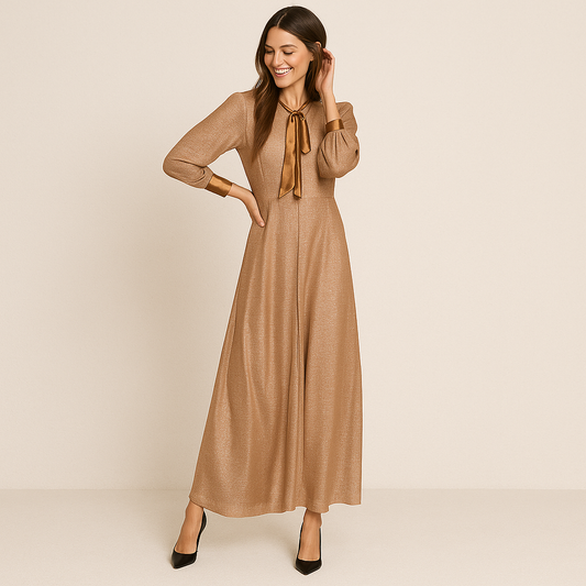 Maike | Klassieke jurk met split voor dames Modehuis-Nederland
