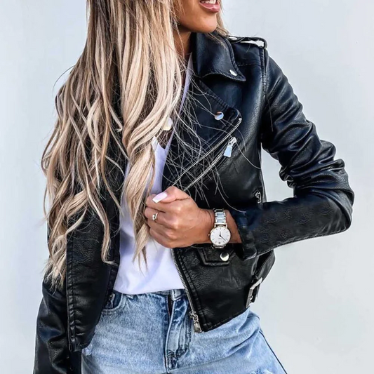 Stijlvol dames bikerjack voor een tijdloze look – Naomi Modehuis-Nederland