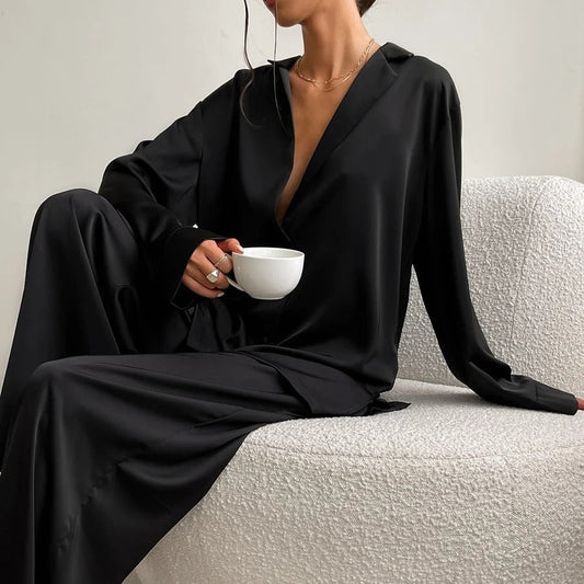 EFFEN - Silky Elegance Oversized Pajama Set Modehuis-Nederland