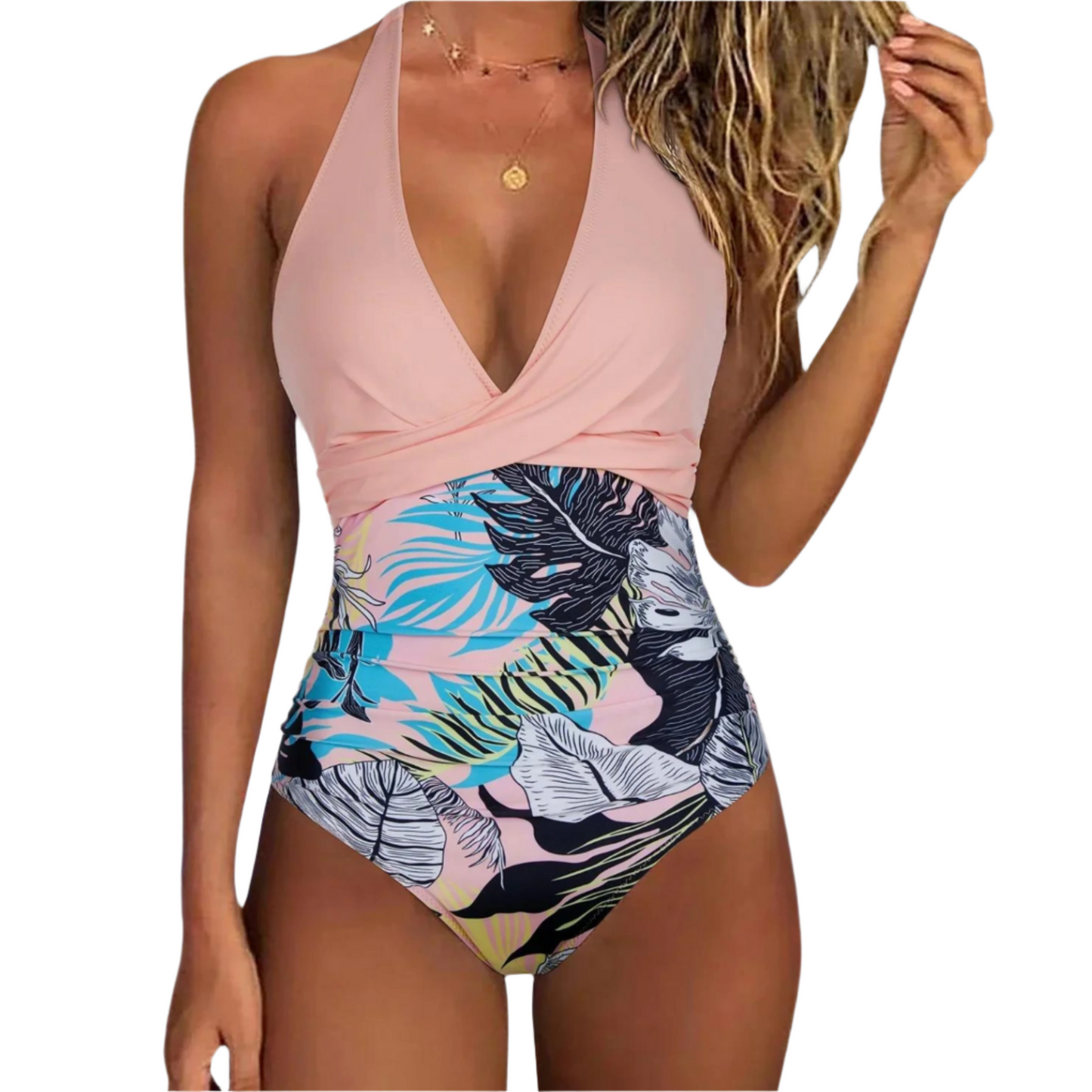 Leandra - Corrigerend Badpak met Push Up-Bikinitop en V-Hals voor Dames Modehuis-Nederland