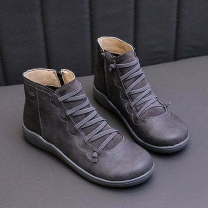 Women's Boots - Non-Slip Waterproof - Orthopedic Leather Ankle Boots Modehuis-Nederland