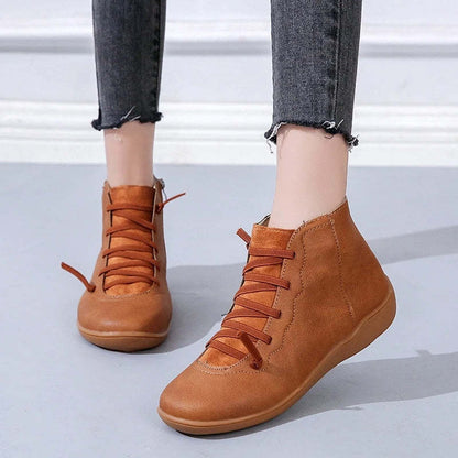 Women's Boots - Non-Slip Waterproof - Orthopedic Leather Ankle Boots Modehuis-Nederland