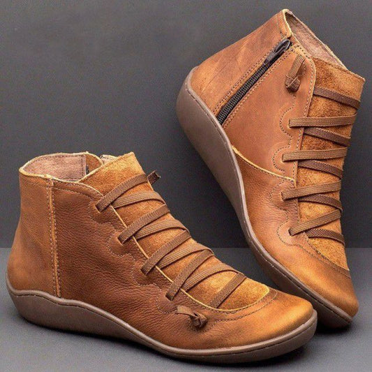 Women's Boots - Non-Slip Waterproof - Orthopedic Leather Ankle Boots Modehuis-Nederland