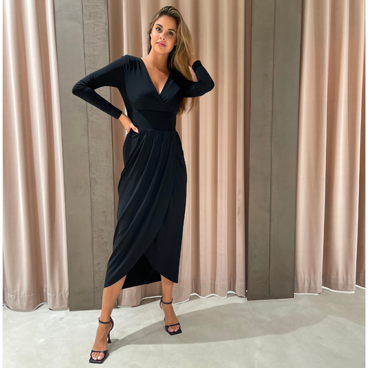 DUE AMANTI - DRESS - CATHERINE - BLACK Modehuis-Nederland
