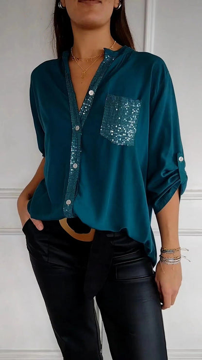 DANICA™ -  Sequin Detailed Blouse Modehuis-Nederland
