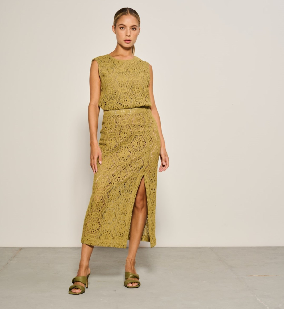 MARCH23 - A_SKIRT ELLE - OLIVE Modehuis-Nederland