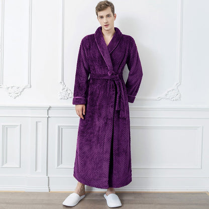 Extra Lange Unisex Badjas van Coral Fleece - Warm en Comfortabel - Andy Modehuis-Nederland