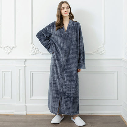 Extra Lange Unisex Badjas van Coral Fleece - Warm en Comfortabel - Andy Modehuis-Nederland