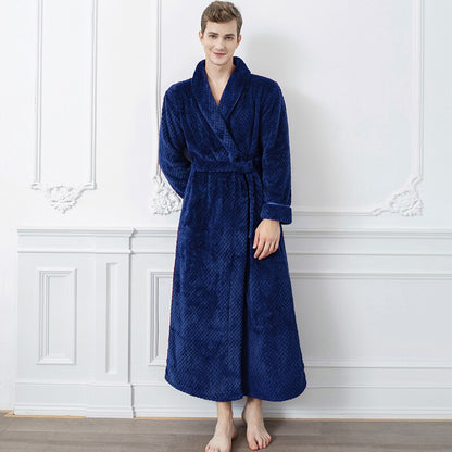Extra Lange Unisex Badjas van Coral Fleece - Warm en Comfortabel - Andy Modehuis-Nederland