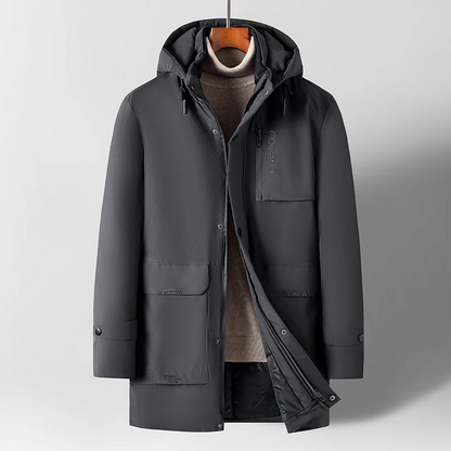 Winterjas Heren met Capuchon en Ritszakken Modehuis-Nederland