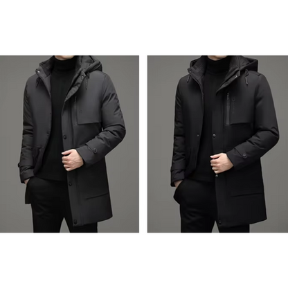 Winterjas Heren met Capuchon en Ritszakken Modehuis-Nederland