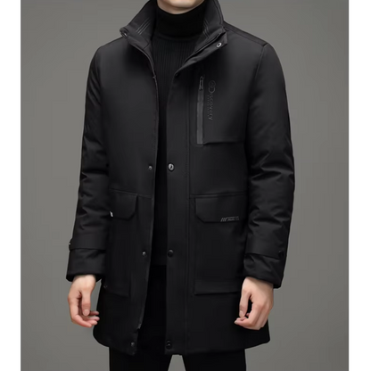 Winterjas Heren met Capuchon en Ritszakken Modehuis-Nederland