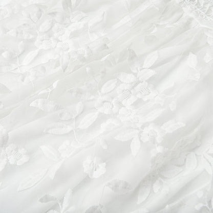 Nadine - Cocktailjurk Bloemen Borduren Mesh Kant Modehuis-Nederland