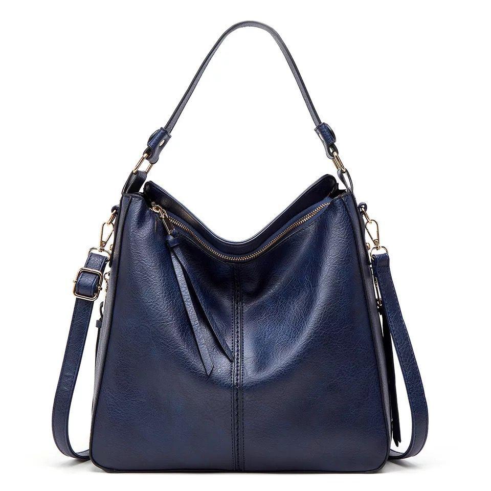 Ersilia™ - Elegante leren tas met grote inhoud en zijvakken Modehuis-Nederland