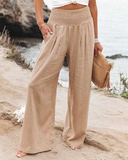 ARDEN - Wide Leg Linen Trousers Modehuis-Nederland