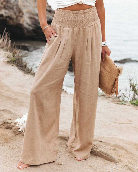 ARDEN - Wide Leg Linen Trousers Modehuis-Nederland
