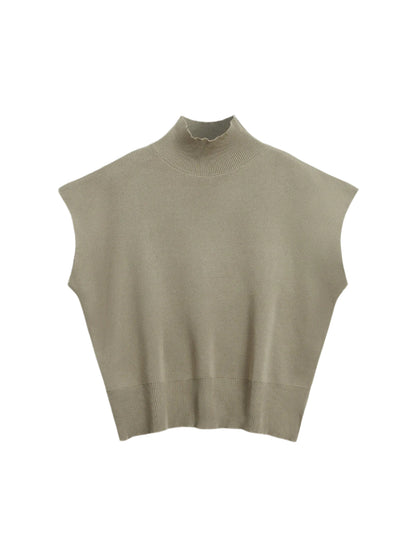 Leisurely Solid Pullover Sweater Vest Modehuis-Nederland